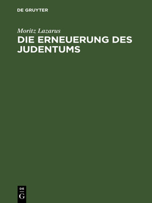 cover image of Die Erneuerung des Judentums
